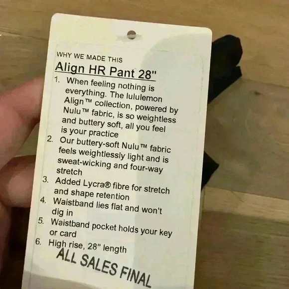NWT LULULEMON HAWAII EXCLUSIVE align HR pant 28” length Sz 12 - Picture 4 of 5